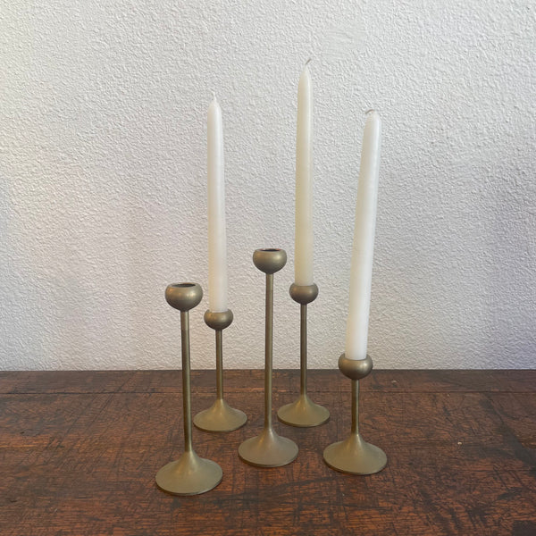 Brass Candle Holders (Set of 5)