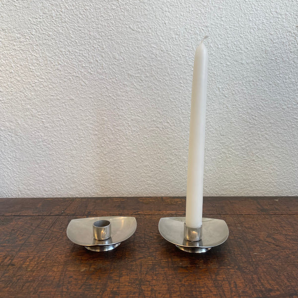 Stainless Steel Candle Holders (Set of 2)