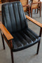 Black Leather Chairs (Pair)