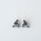 Pyrite in Quartz (Triangle) Sliced Stone Earrings