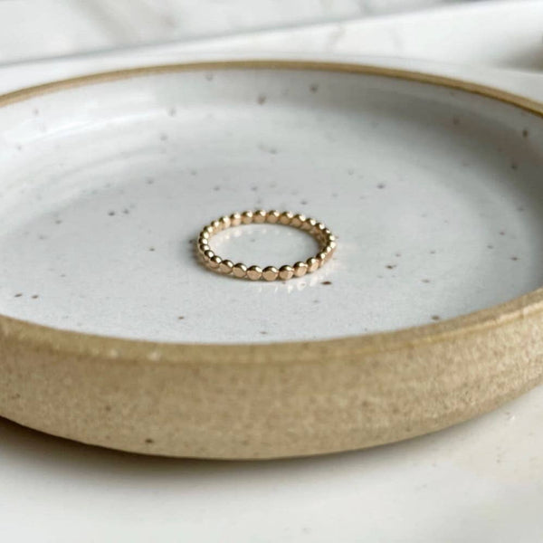 Sequin Circle Ring Gold