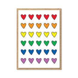 Rainbow Hearts Mini Card