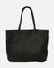 Woven Leather Tote Bag - Black