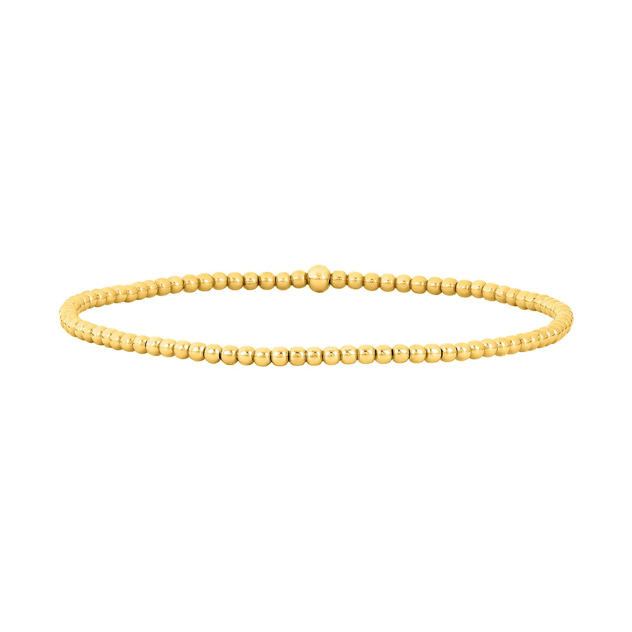 2mm Gold Bead Bracelet