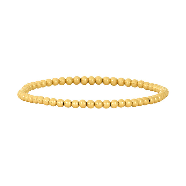 3mm Gold Bead Bracelet