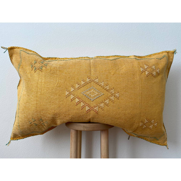 Mustard Silk Sabra XL Pillow w/ Insert