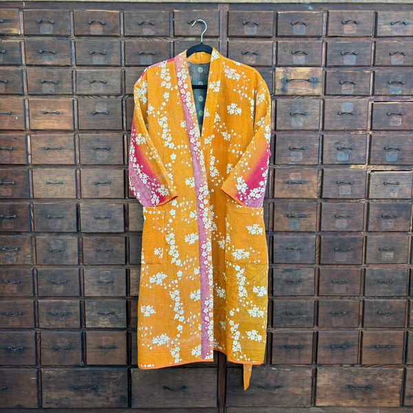 Orange Blossom Handmade Kantha Robe