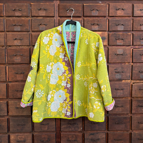 Spring Daisies Kantha Jacket