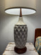 Mid-Century Ceramic and Wood Lamp