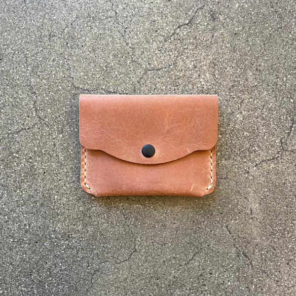 Tan Leather Snap Wallet