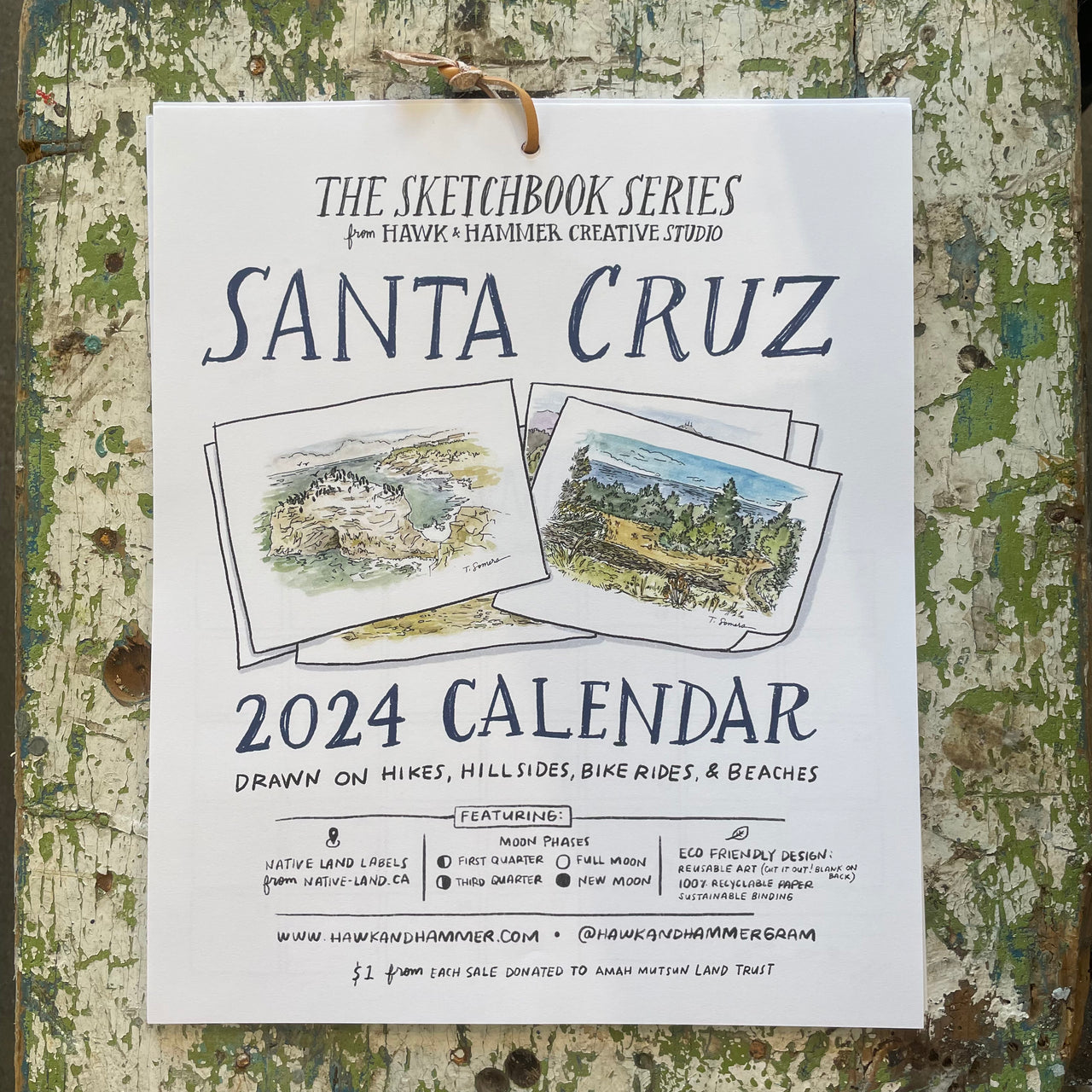 2024 Calendar Illustrations of Santa Cruz Stripe Design Group