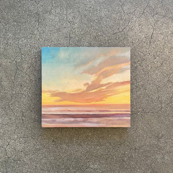 Sunset Sky Painting on Lacewood