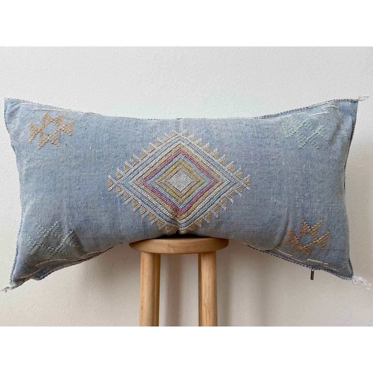 Blue Silk Sabra XL Pillow w/ Insert