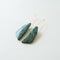 African Turquoise Sliced Stone Earrings
