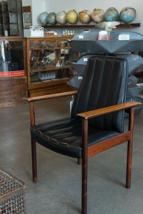 Black Leather Chairs (Pair)