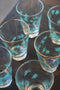 Vintage Tall Blue and Gold Glassware (Set of 6)