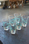 Vintage Tall Blue and Gold Glassware (Set of 6)