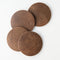 Brown Leather Coasters Set of 4