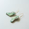Light Green Chalcedony Sliced Stone Earrings