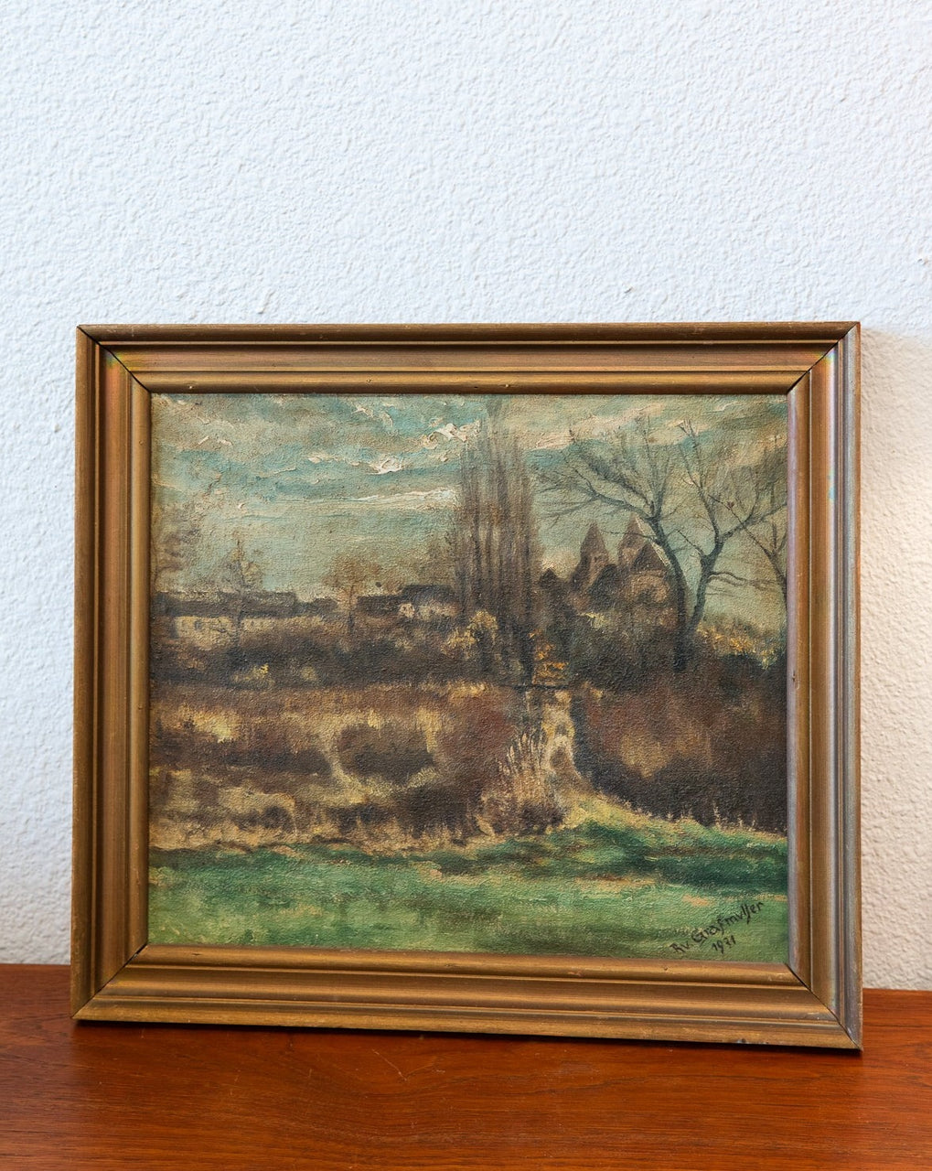 Countryside Landscape Vintage Painting