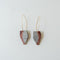 Dendritic Jasper Grey/Mauve Sliced Stone Earrings