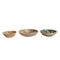 Floral Enamel Wood Bowls