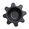 Flower Stoneware Abstract Bowl, Matte Black