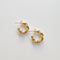 Small Twist Gold Hoop Earrings