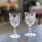 Etched Rose Cordial/Dessert Wine Glasses (Set of 4)