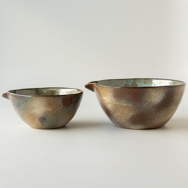 Stoneware Batter Bowls - Set of 2
