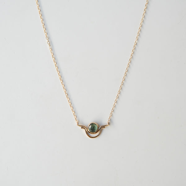 Green Kyanite 14k Solid Gold Necklace