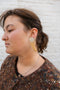 Brass + Silver Dot Earring