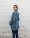 Flower Indigo Kantha Long Jacket