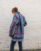 Blue/Red Embroidered Indigo Kantha Long Jacket