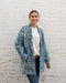 Faded Indigo Kantha Long Jacket