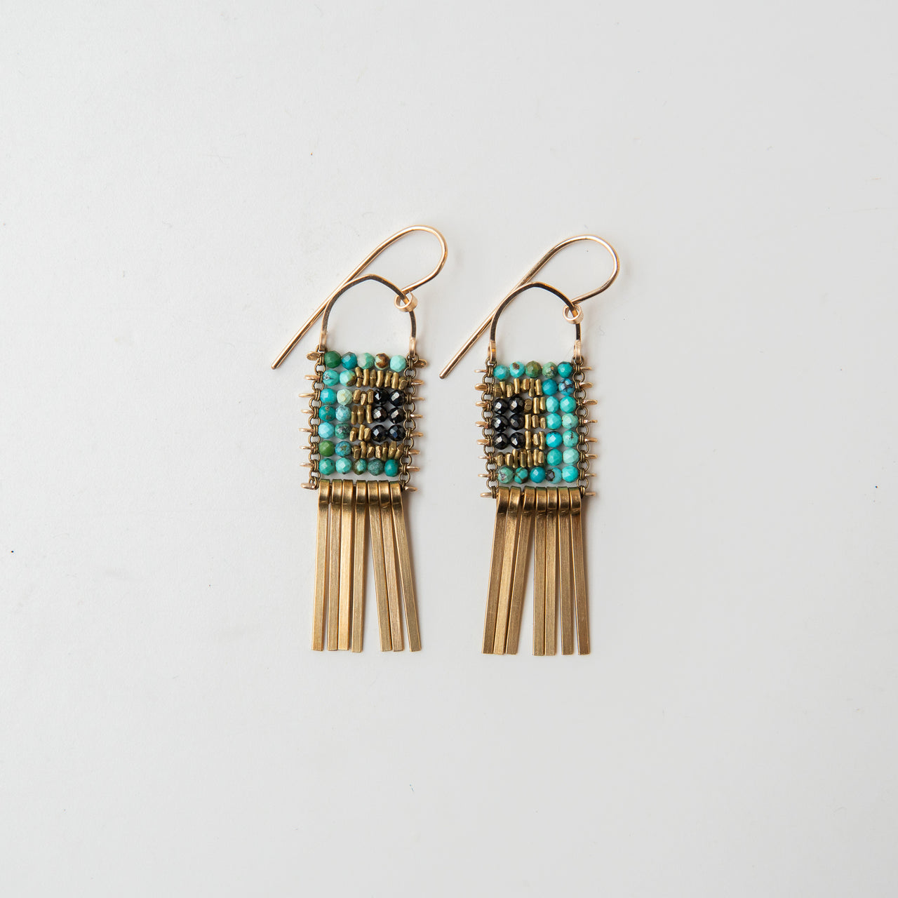 Turquoise and Spinel Minima Earrings
