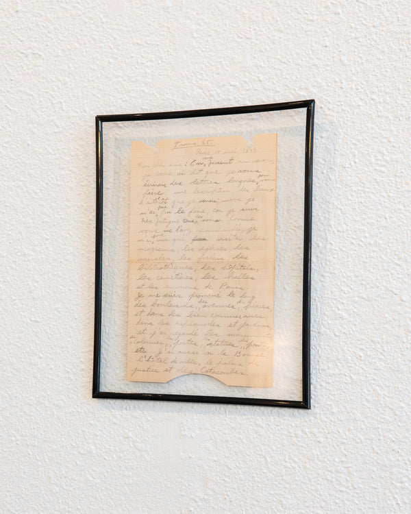 Mon Cher Ami 1899 Framed Letter