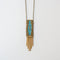 Aquamarine and Brass Tapestry Necklace