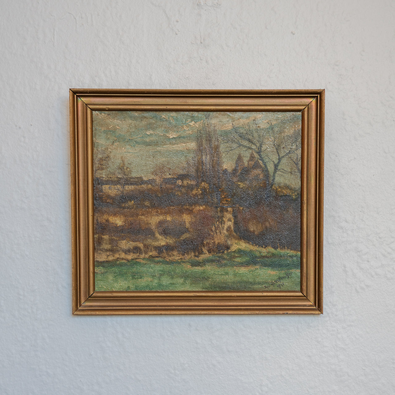 Countryside Landscape Vintage Painting