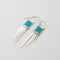 Turquoise and Silver Asymmetrical Earrings