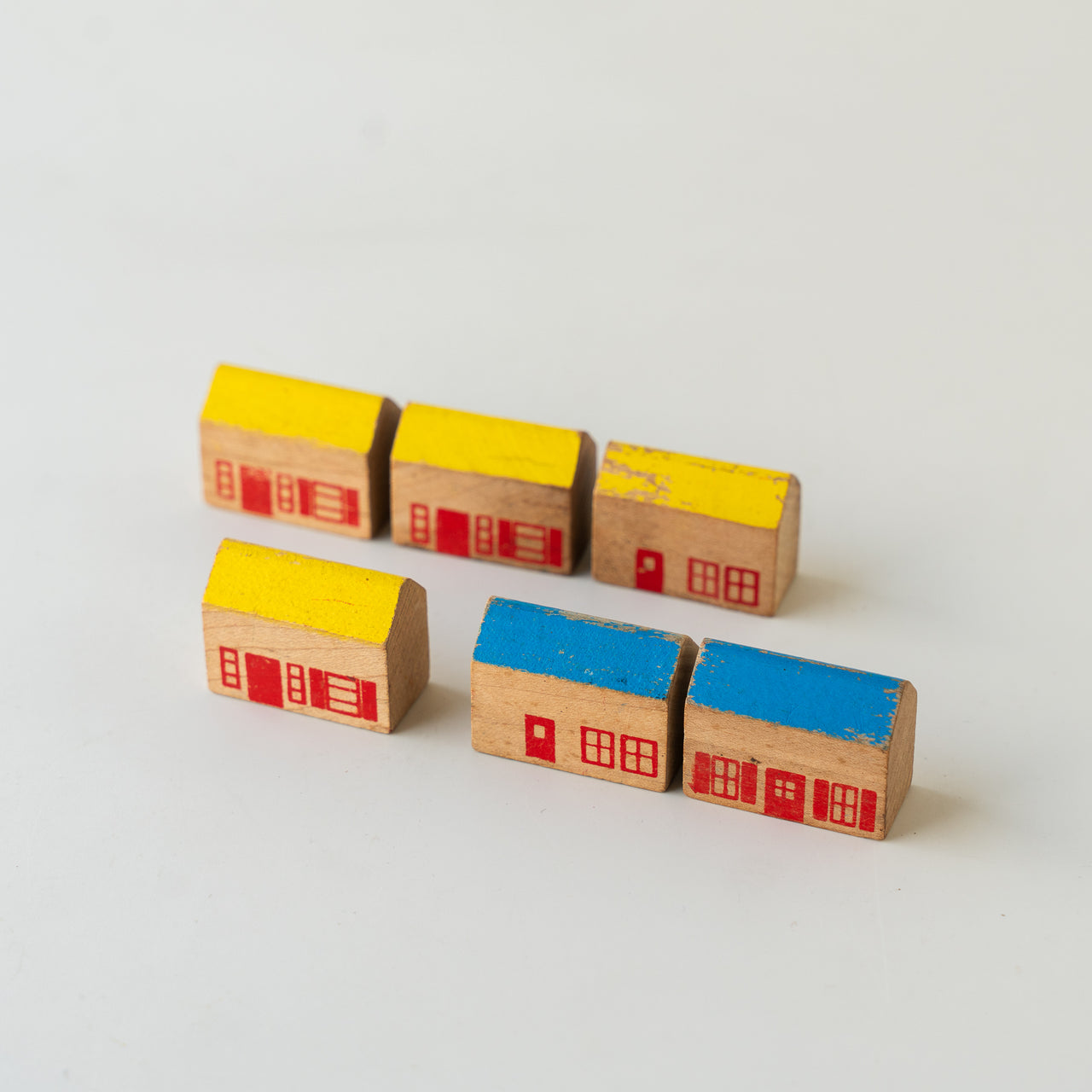 Painted Wooden House Blocks