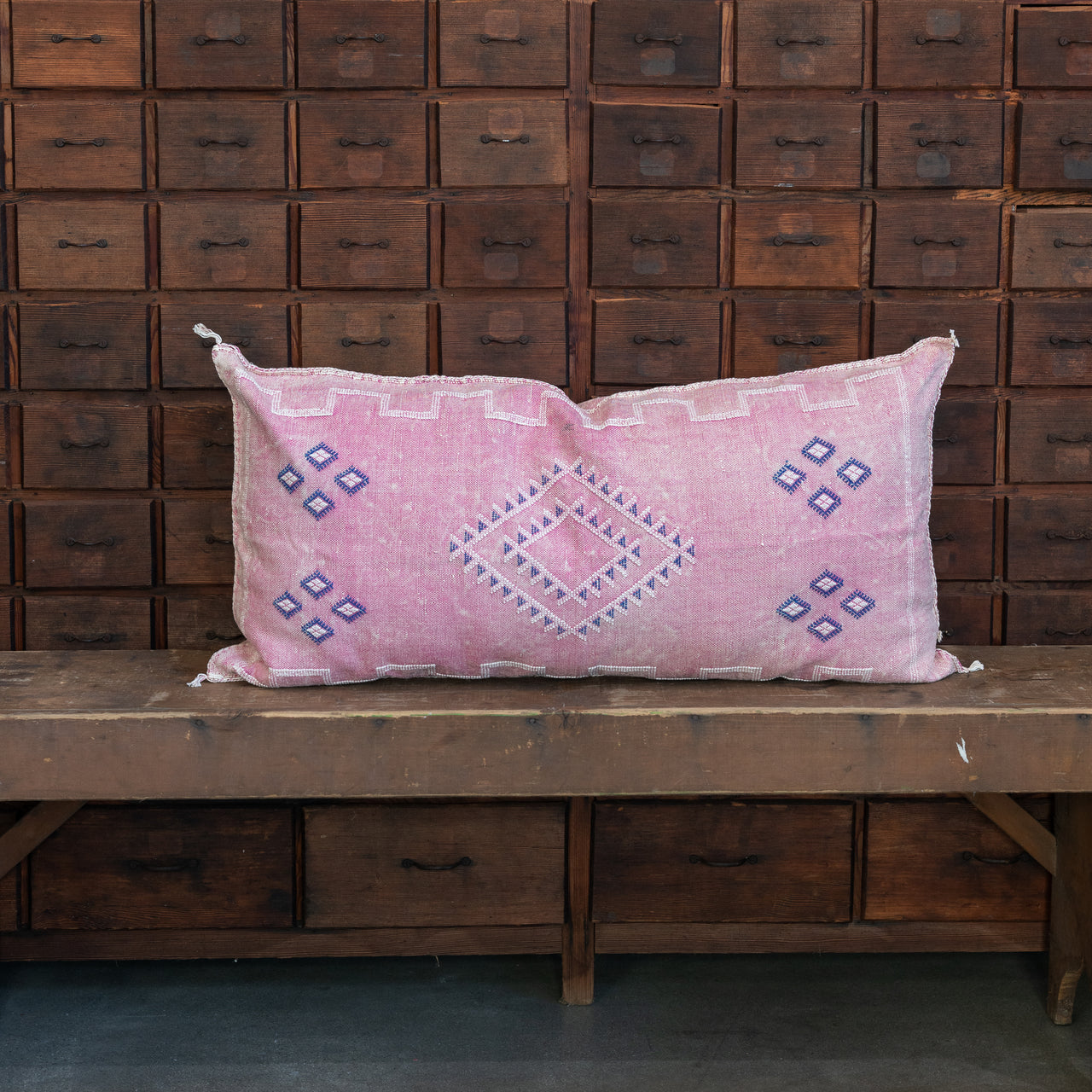 Pink Silk Sabra Pillow XL