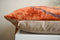 Orange w/ Insert Spiral Ikat Velvet Silk Pillow