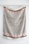 Guatemalan Wool Blanket - Grey/Cayene