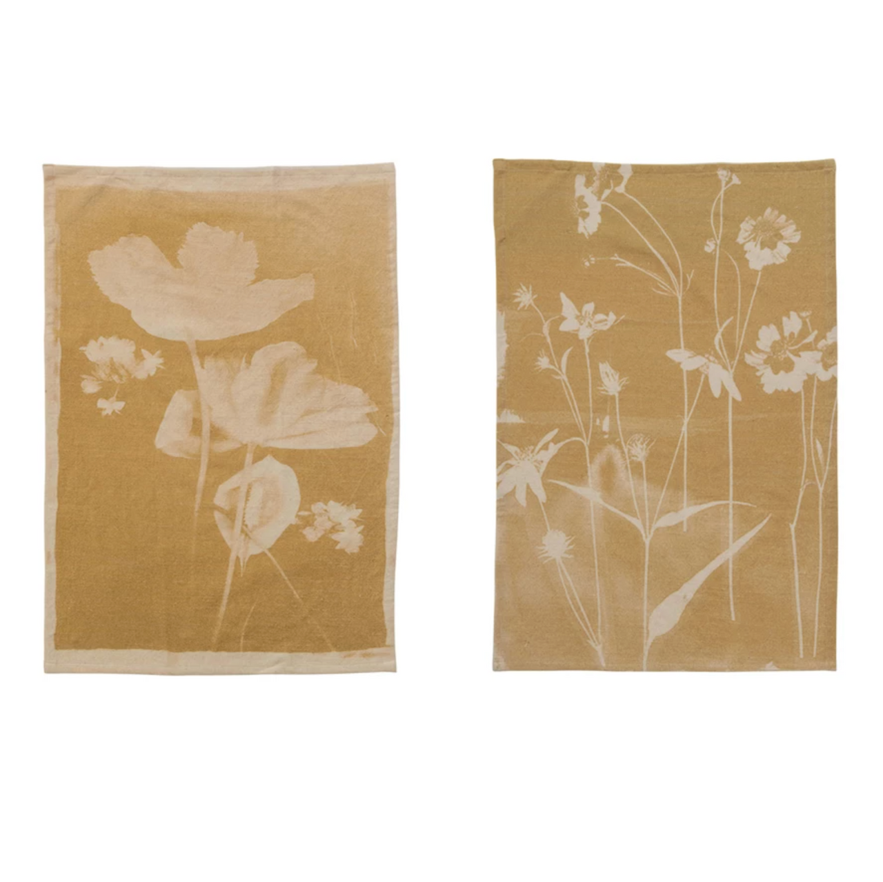 Cotton Floral Printed Tea Towel
