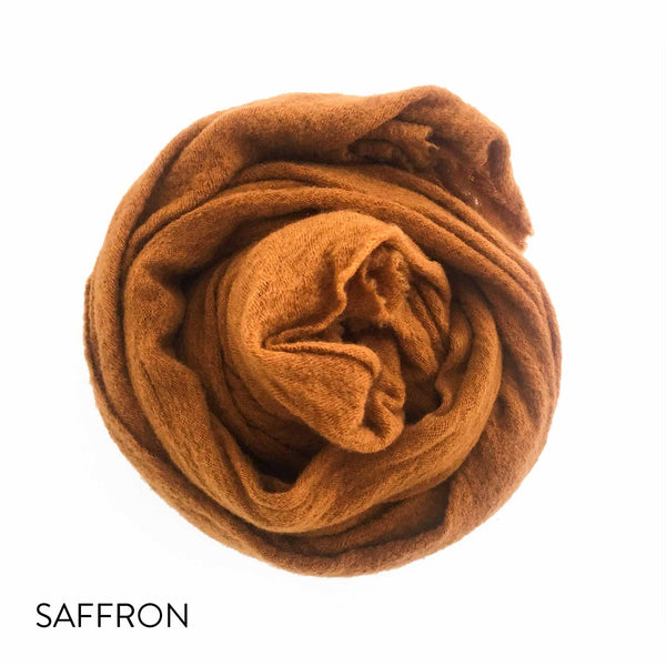 Wool Cloud Scarf in Saffron