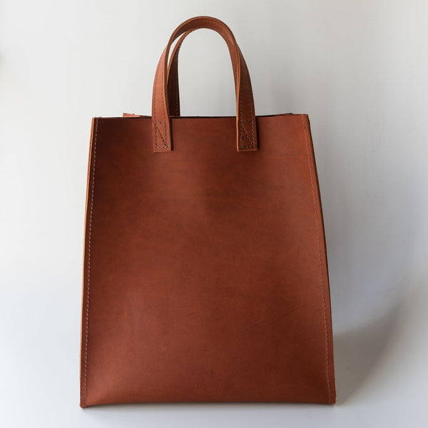 Brown Ray Market Bag Short Handle